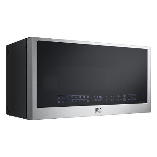 LG - STUDIO 1.7 Cu. Ft. Convection Over-the-Range Smart Microwave with Sensor Cooking and Air Fry - Stainless Steel