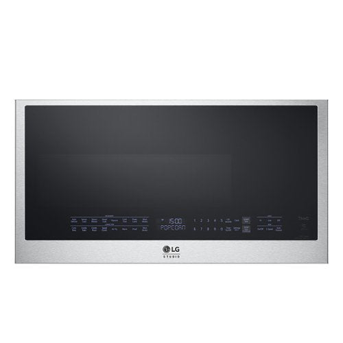 LG - STUDIO 1.7 Cu. Ft. Convection Over-the-Range Smart Microwave with Sensor Cooking and Air Fry - Stainless Steel