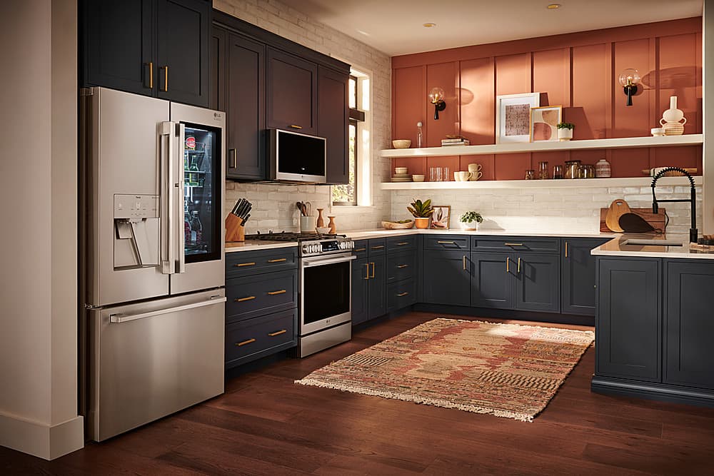 LG - STUDIO 1.7 Cu. Ft. Convection Over-the-Range Smart Microwave with Sensor Cooking and Air Fry - Stainless Steel