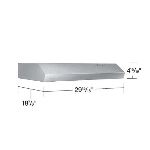 Samsung - 29 inches - Convertible - Under cabinet Range Hood - Stainless Steel