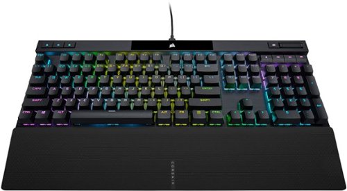 CORSAIR - K70 RGB PRO Full-size Wired Mechanical Cherry MX Speed Linear Switch Gaming Keyboard with PBT Double-Shot Keycaps - Black