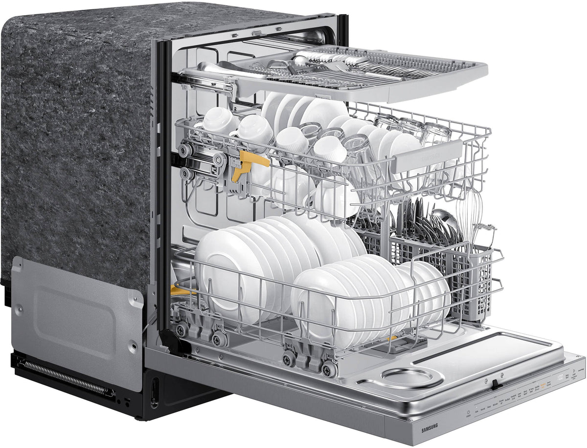 Samsung - 24" AutoRelease Dry Smart Built-In Stainless Steel Tub Dishwasher with 3rd Rack, StormWash+, 42 dBA - Stainless Steel