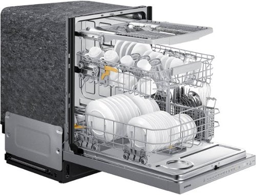 Samsung - 24" AutoRelease Dry Smart Built-In Stainless Steel Tub Dishwasher with 3rd Rack, StormWash+, 42 dBA - Stainless Steel