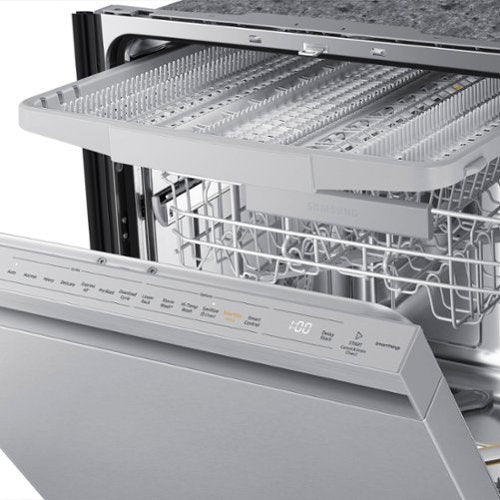 Samsung - 24" AutoRelease Dry Smart Built-In Stainless Steel Tub Dishwasher with 3rd Rack, StormWash+, 42 dBA - Stainless Steel