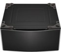 29-in Wide Laundry Pedestal with Storage Drawer for select LG Stackable Washers and Dryers - Black Steel