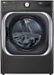 LG - 9.0 Cu. Ft. Stackable Smart Gas Dryer with Steam and Built-In Intelligence - Black Steel