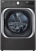 LG - 9.0 Cu. Ft. Stackable Smart Gas Dryer with Steam and Built-In Intelligence - Black Steel