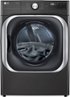 LG - 9.0 Cu. Ft. Stackable Smart Gas Dryer with Steam and Built-In Intelligence - Black Steel