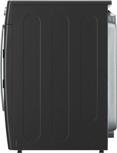 LG - 9.0 Cu. Ft. Stackable Smart Gas Dryer with Steam and Built-In Intelligence - Black Steel