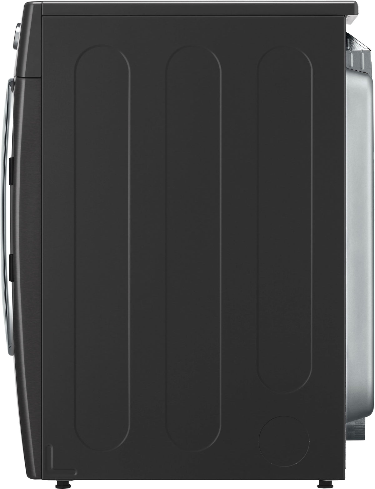 LG - 9.0 Cu. Ft. Stackable Smart Gas Dryer with Steam and Built-In Intelligence - Black Steel