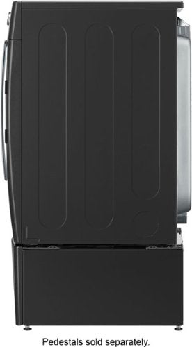 LG - 9.0 Cu. Ft. Stackable Smart Gas Dryer with Steam and Built-In Intelligence - Black Steel