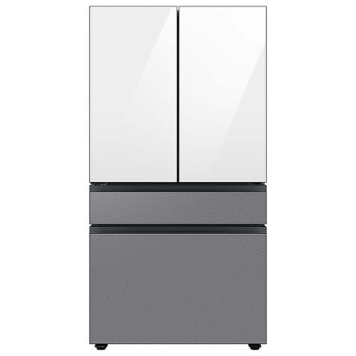 Samsung - Bespoke 4-Door French Door Refrigerator Panel - Middle Panel - Stainless Steel