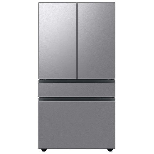 Samsung - Bespoke 4-Door French Door Refrigerator Panel - Middle Panel - Stainless Steel