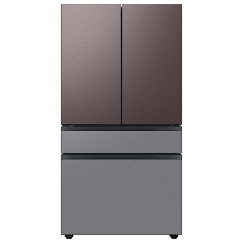 Samsung - Bespoke 4-Door French Door Refrigerator Panel - Middle Panel - Stainless Steel