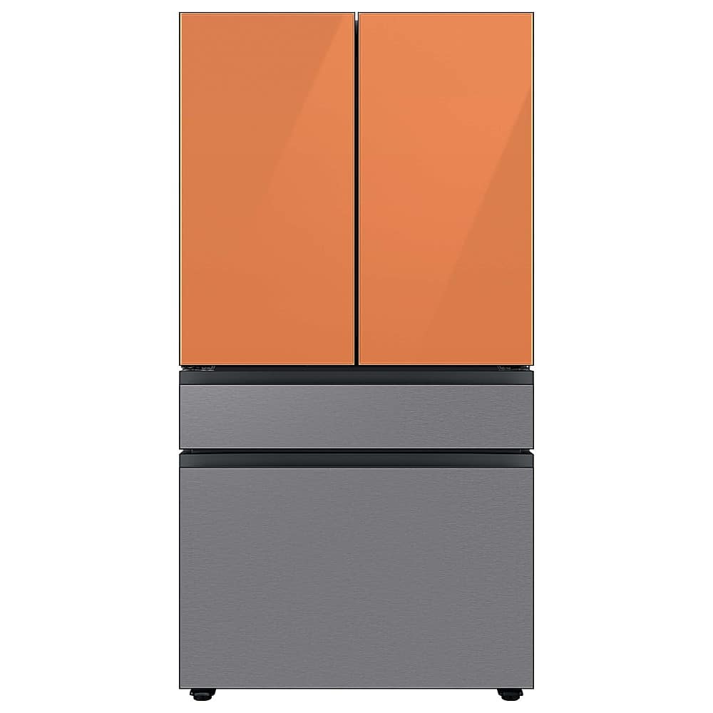 Samsung - Bespoke 4-Door French Door Refrigerator Panel - Middle Panel - Stainless Steel
