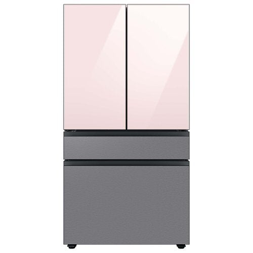 Samsung - Bespoke 4-Door French Door Refrigerator Panel - Middle Panel - Stainless Steel