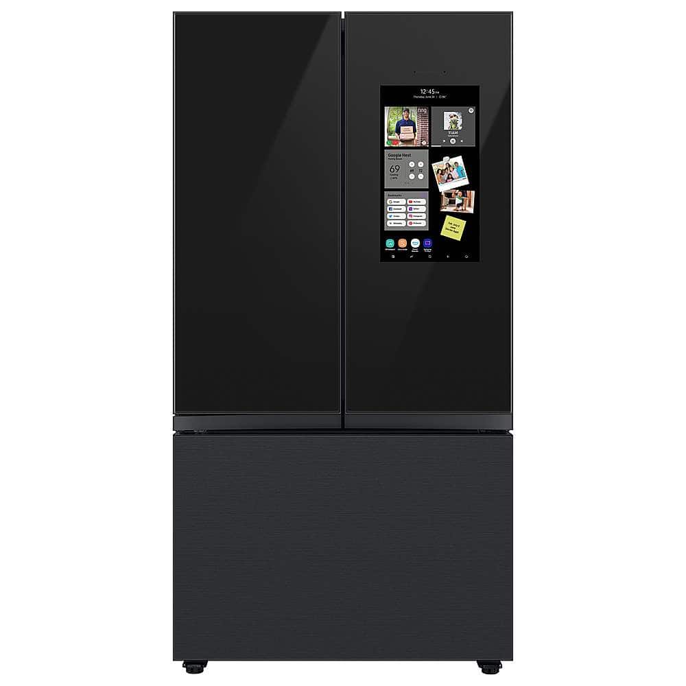Samsung - Bespoke 3-Door French Door Refrigerator panel - Top Panel - Charcoal Glass