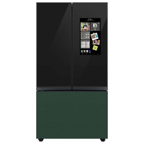 Samsung - Bespoke 3-Door French Door Refrigerator panel - Top Panel - Charcoal Glass