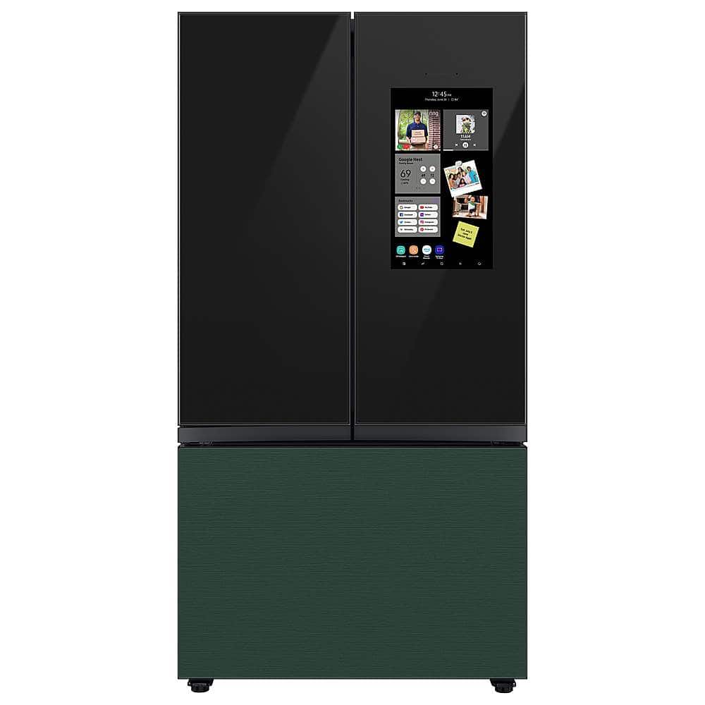 Samsung - Bespoke 3-Door French Door Refrigerator panel - Top Panel - Charcoal Glass