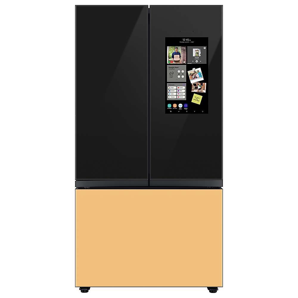 Samsung - Bespoke 3-Door French Door Refrigerator panel - Top Panel - Charcoal Glass