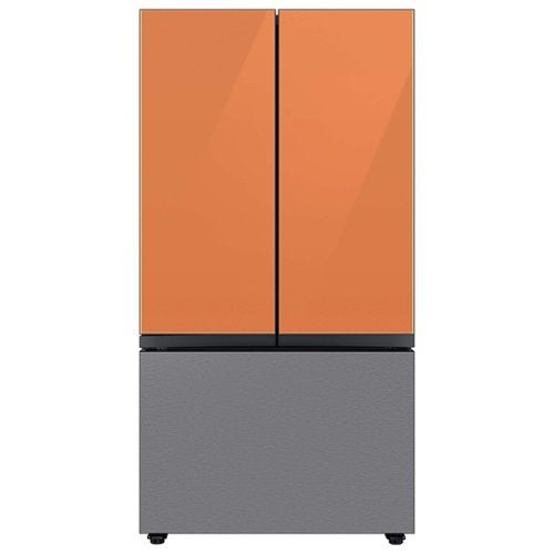 Samsung - Bespoke 3-Door French Door Refrigerator panel - Bottom Panel - Stainless Steel