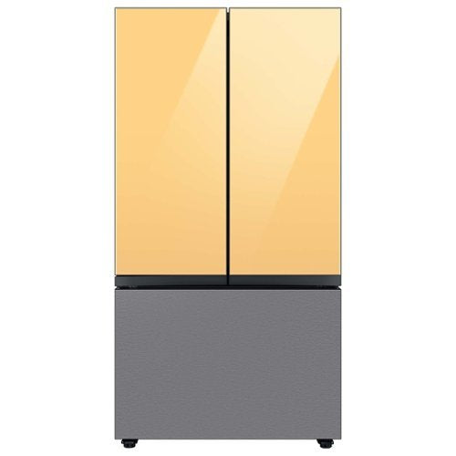 Samsung - Bespoke 3-Door French Door Refrigerator panel - Bottom Panel - Stainless Steel
