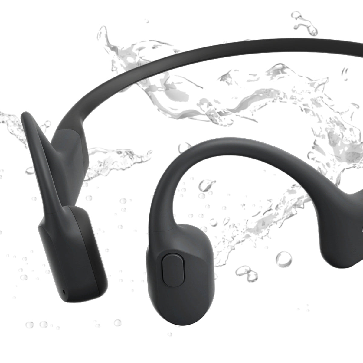 Shokz - OpenRun Mini Wireless Bone Conduction Open-Ear Bluetooth Endurance Headphones (USB-Charging) - Black