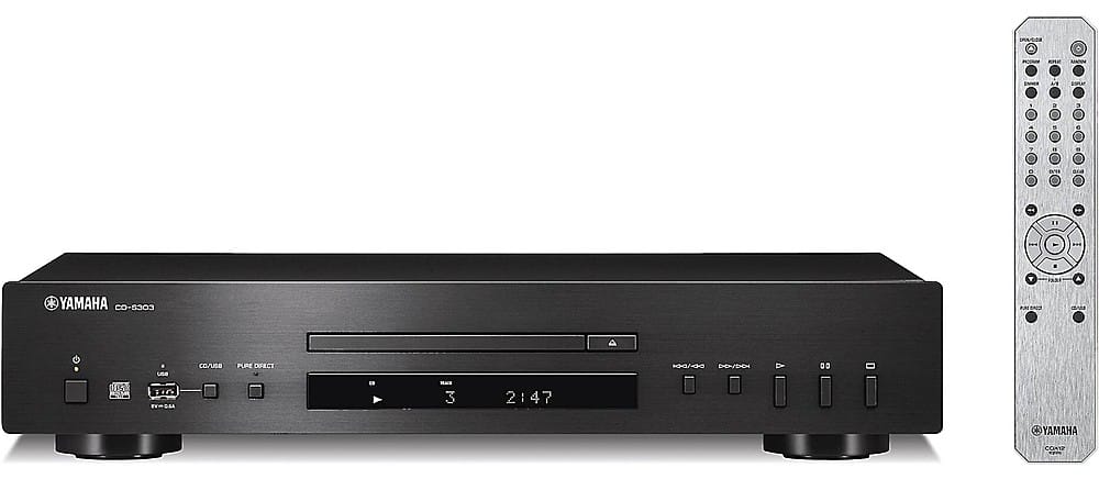Yamaha - CD-S303 CD Player with Built-in DAC - Black