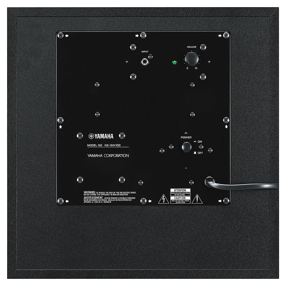 Yamaha - NS-SW100BL 10-Inch 100-Watt-Max Powered Subwoofer - Black