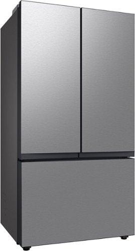Samsung - 36 in. Wide BESPOKE 24 cu. ft. 3-Door French Door Counter Depth Smart Refrigerator with AutoFill Water Pitcher - Stainless Steel