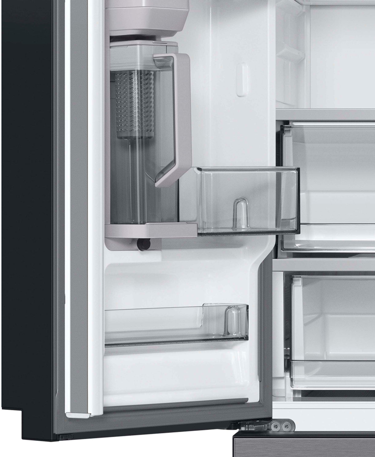 Samsung - 36 in. Wide BESPOKE 24 cu. ft. 3-Door French Door Counter Depth Smart Refrigerator with AutoFill Water Pitcher - Stainless Steel