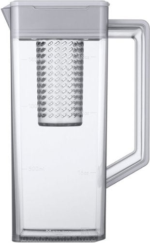 Samsung - 36 in. Wide BESPOKE 24 cu. ft. 3-Door French Door Counter Depth Smart Refrigerator with AutoFill Water Pitcher - Stainless Steel