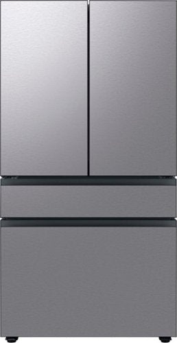 Samsung - 36 in. Wide BESPOKE 23 cu. ft. 4-Door French Door Counter Depth Smart Refrigerator with AutoFill Water Pitcher - Stainless Steel