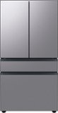 Samsung - 36 in. Wide BESPOKE 23 cu. ft. 4-Door French Door Counter Depth Smart Refrigerator with AutoFill Water Pitcher - Stainless Steel