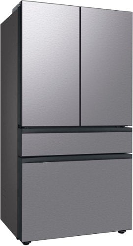 Samsung - 36 in. Wide BESPOKE 23 cu. ft. 4-Door French Door Counter Depth Smart Refrigerator with AutoFill Water Pitcher - Stainless Steel