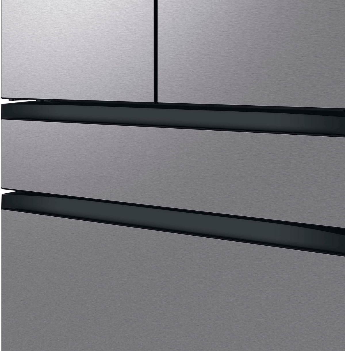 Samsung - 36 in. Wide BESPOKE 23 cu. ft. 4-Door French Door Counter Depth Smart Refrigerator with AutoFill Water Pitcher - Stainless Steel