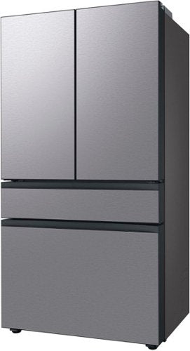 Samsung - 36 in. Wide BESPOKE 23 cu. ft. 4-Door French Door Counter Depth Smart Refrigerator with AutoFill Water Pitcher - Stainless Steel