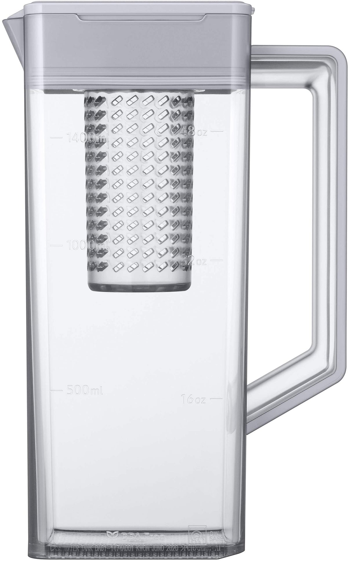 Samsung - 36 in. Wide BESPOKE 23 cu. ft. 4-Door French Door Counter Depth Smart Refrigerator with AutoFill Water Pitcher - Stainless Steel