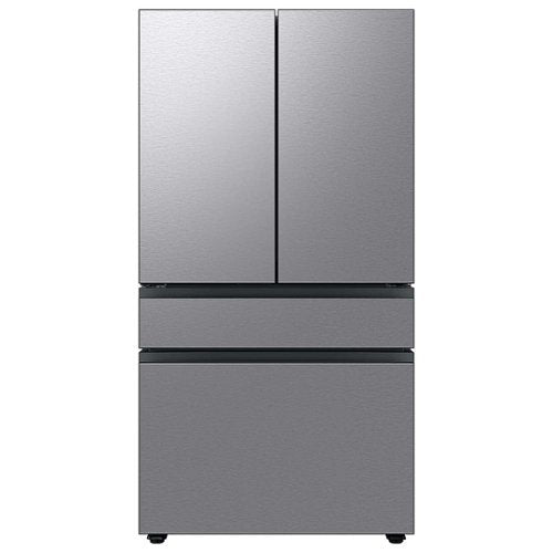 Samsung - 36 in. Wide BESPOKE 29 cu. ft. 4-Door French Door Smart Refrigerator with AutoFill Water Pitcher - Stainless Steel