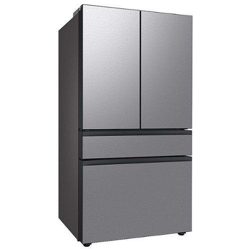 Samsung - 36 in. Wide BESPOKE 29 cu. ft. 4-Door French Door Smart Refrigerator with AutoFill Water Pitcher - Stainless Steel