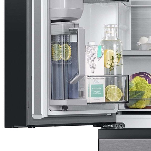 Samsung - 36 in. Wide BESPOKE 29 cu. ft. 4-Door French Door Smart Refrigerator with AutoFill Water Pitcher - Stainless Steel