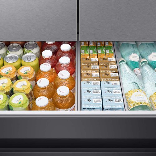 Samsung - 36 in. Wide BESPOKE 29 cu. ft. 4-Door French Door Smart Refrigerator with AutoFill Water Pitcher - Stainless Steel