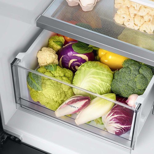 Samsung - 36 in. Wide BESPOKE 29 cu. ft. 4-Door French Door Smart Refrigerator with AutoFill Water Pitcher - Stainless Steel
