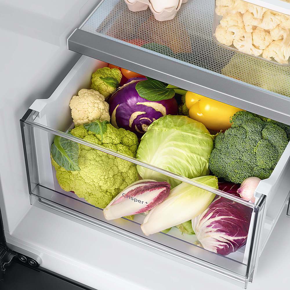 Samsung - 36 in. Wide BESPOKE 29 cu. ft. 4-Door French Door Smart Refrigerator with AutoFill Water Pitcher - Stainless Steel