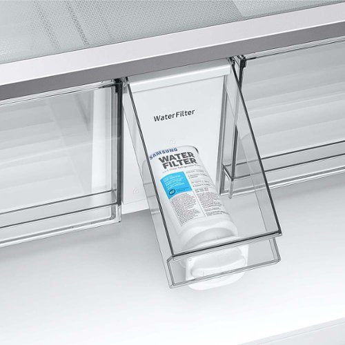 Samsung - 36 in. Wide BESPOKE 29 cu. ft. 4-Door French Door Smart Refrigerator with AutoFill Water Pitcher - Stainless Steel
