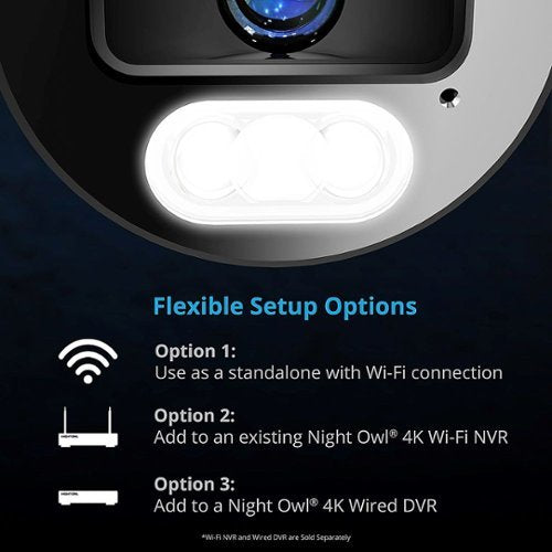 Night Owl - Indoor/Outdoor Wireless IP 4K HD Spotlight Security Camera - White