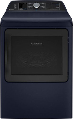 GE Profile - 7.3 Cu. Ft. Smart Electric Dryer with Fabric Refresh, Steam, and Washer Link - Sapphire Blue