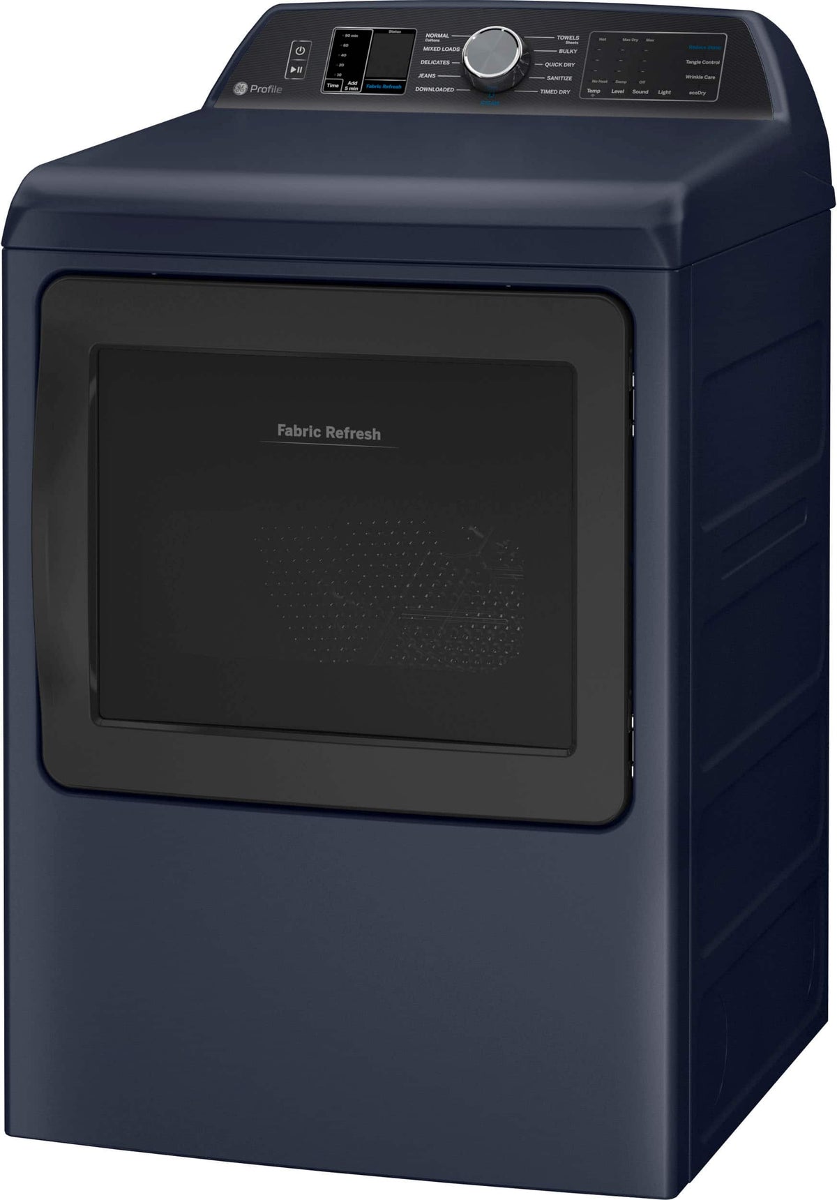 GE Profile - 7.3 Cu. Ft. Smart Electric Dryer with Fabric Refresh, Steam, and Washer Link - Sapphire Blue