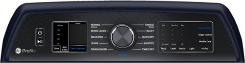 GE Profile - 7.3 Cu. Ft. Smart Electric Dryer with Fabric Refresh, Steam, and Washer Link - Sapphire Blue