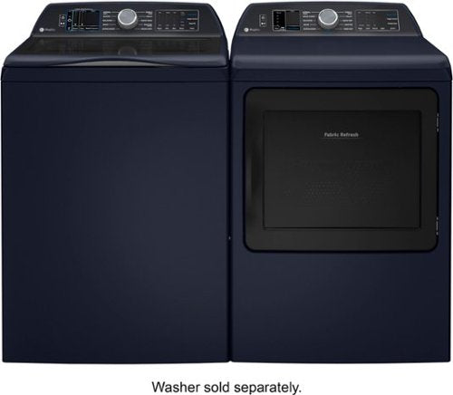 GE Profile - 7.3 Cu. Ft. Smart Electric Dryer with Fabric Refresh, Steam, and Washer Link - Sapphire Blue